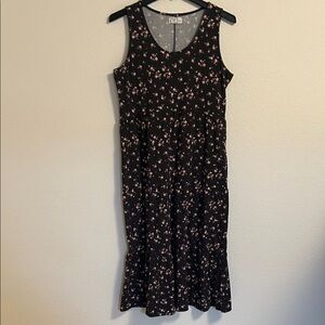 Maurices Black Floral Midi Dress